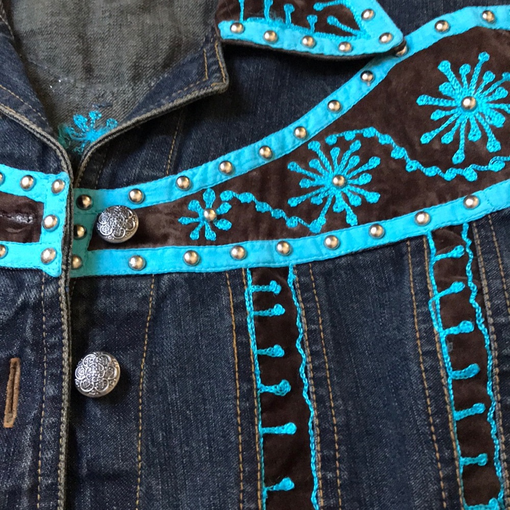 Embellished Denim Jacket szS πΊHPπΊ - Picture 5 of 12